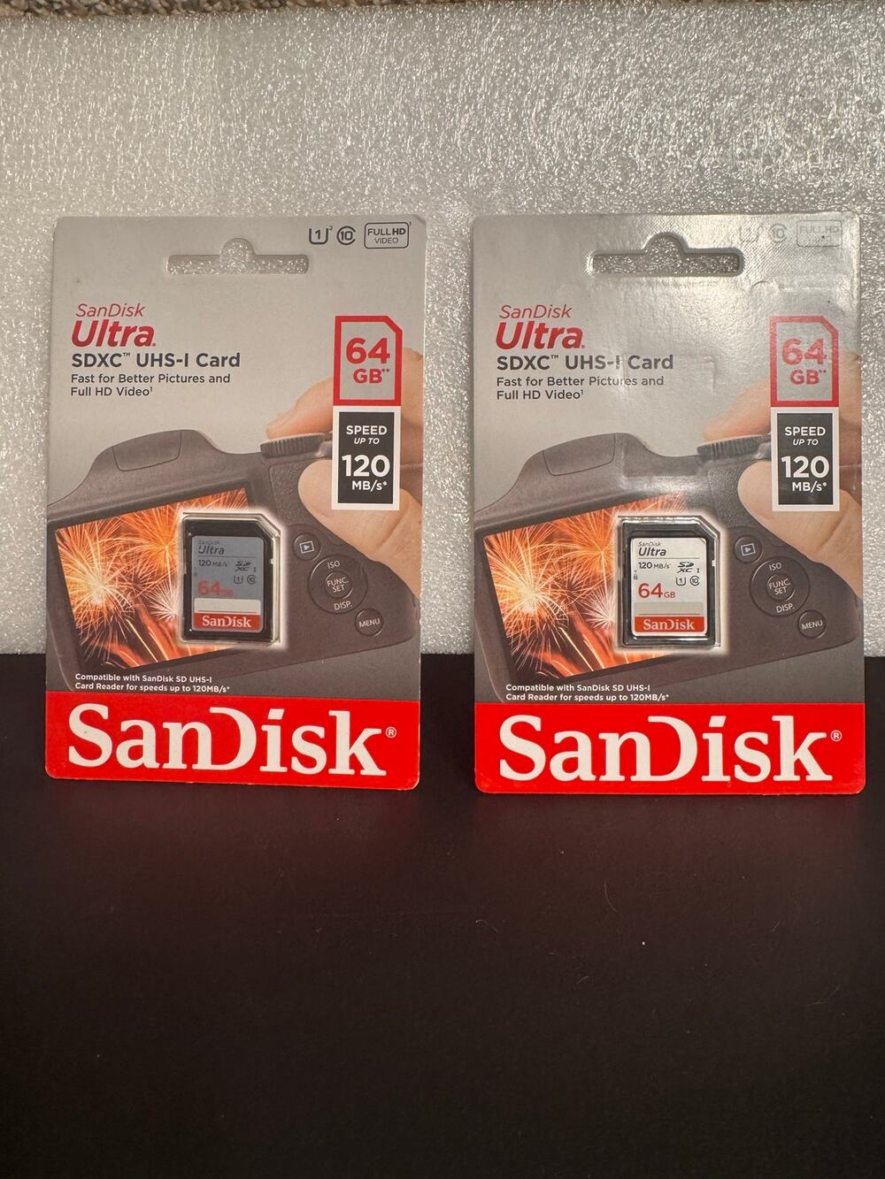 Lot of 2 - SanDisk Ultra SDXC UHS-I Card 64gb - sealed packages